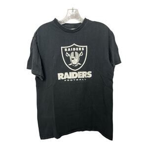 NFL Team Apparel Oakland Raiders Black Short Sleeve T-shirt Medium